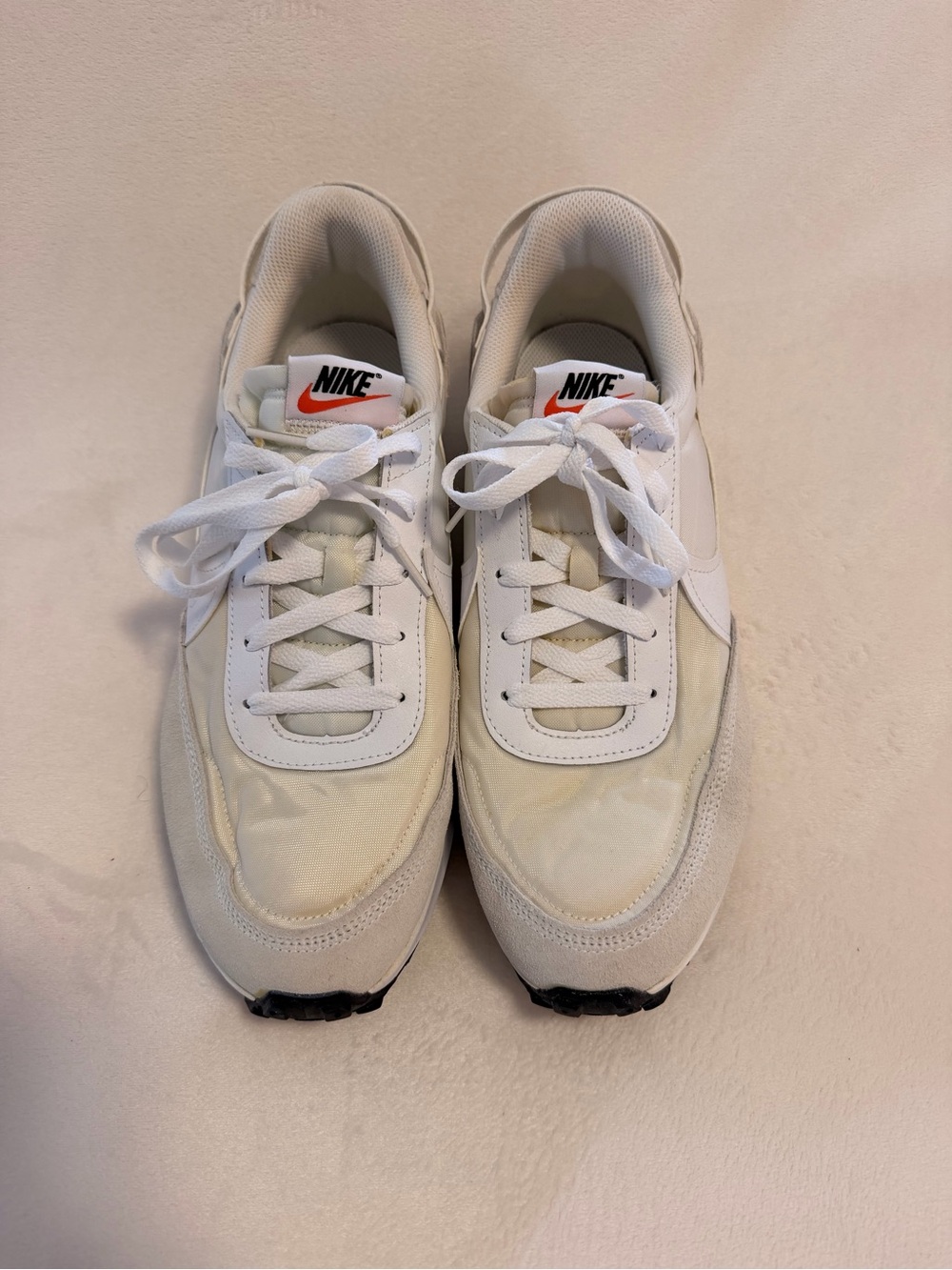 Nike Men’s White and Taupe Sneakers - Picture 2 of 9